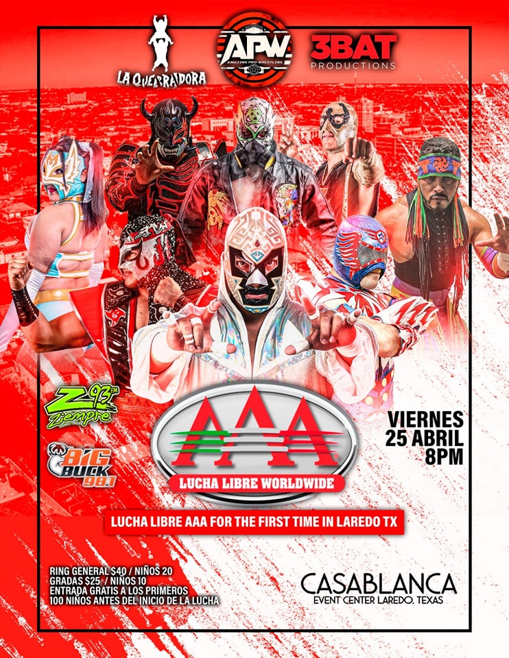3Bat Productions Brings AAA Lucha Libre to Laredo, TX