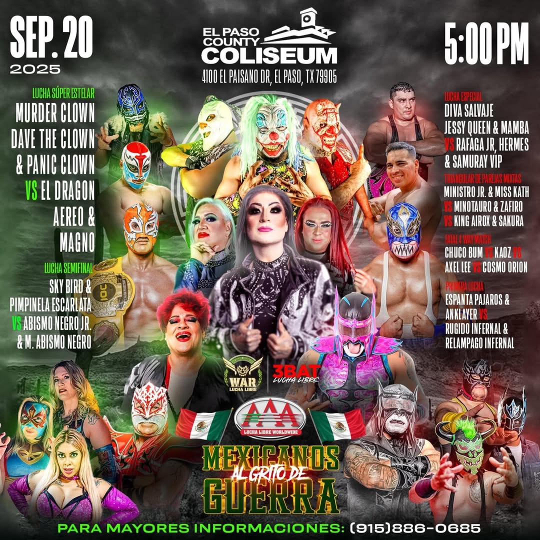 aaa and 3bat lucha return to el paso, texas