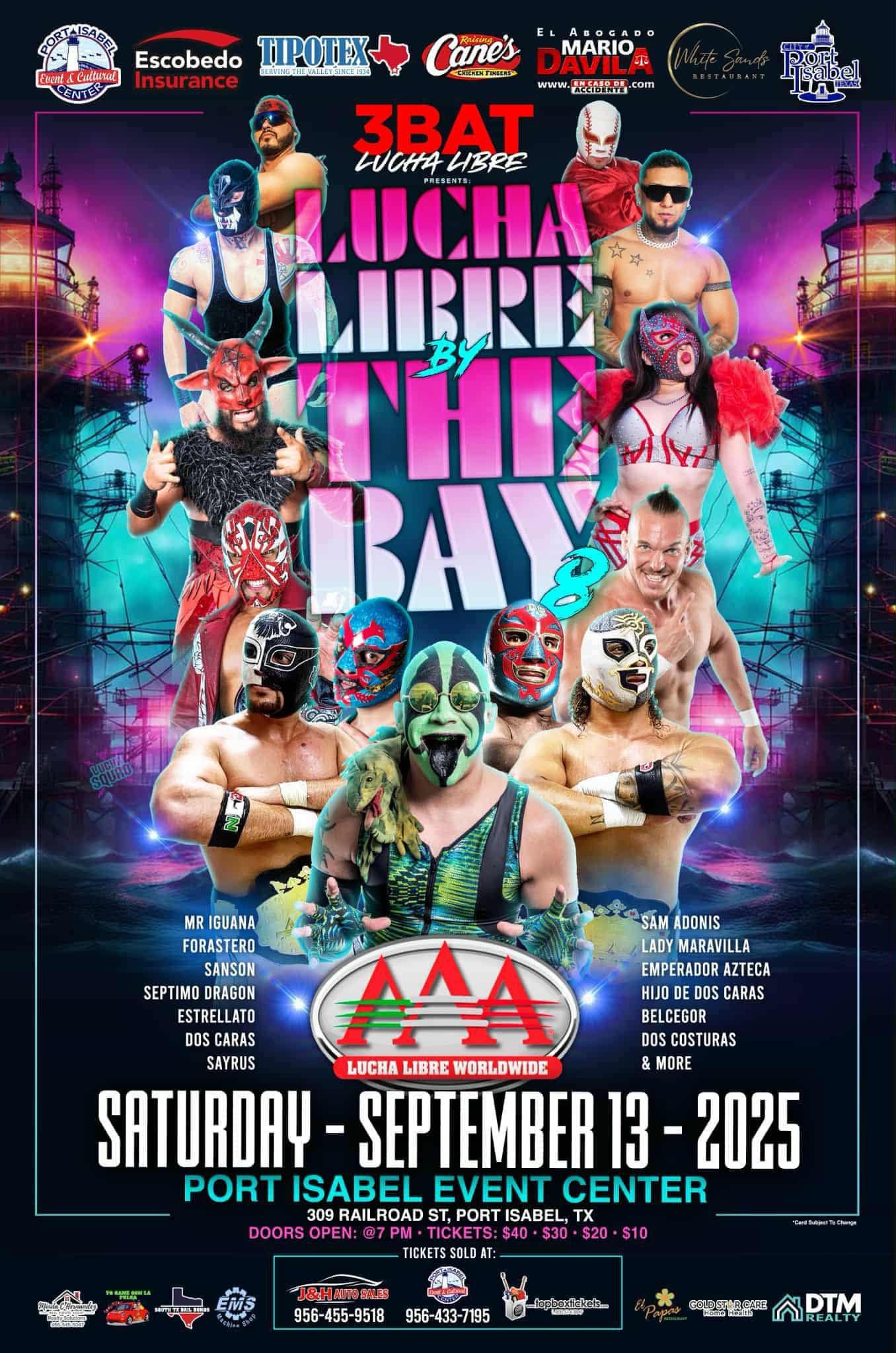 lucha libre by the bay 8 in port isabel, tx